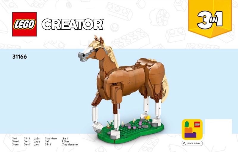 LEGO Instructions for set 31166 Beautiful Horse, Creator - 3 in 1