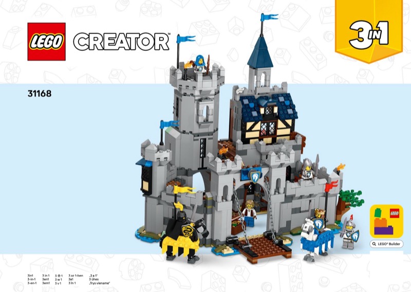 LEGO Instructions for set 31168 Medieval Horse Knight Castle