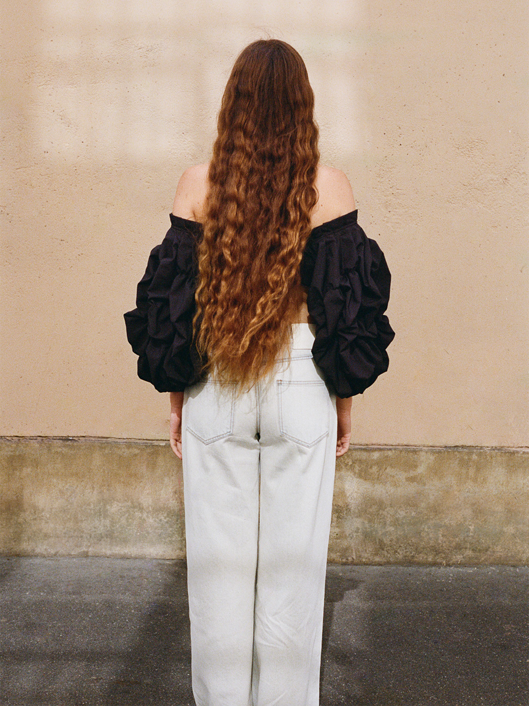 Flower Bubble Sleeve Top/Orange | leinwände | ラインヴァンドの公式