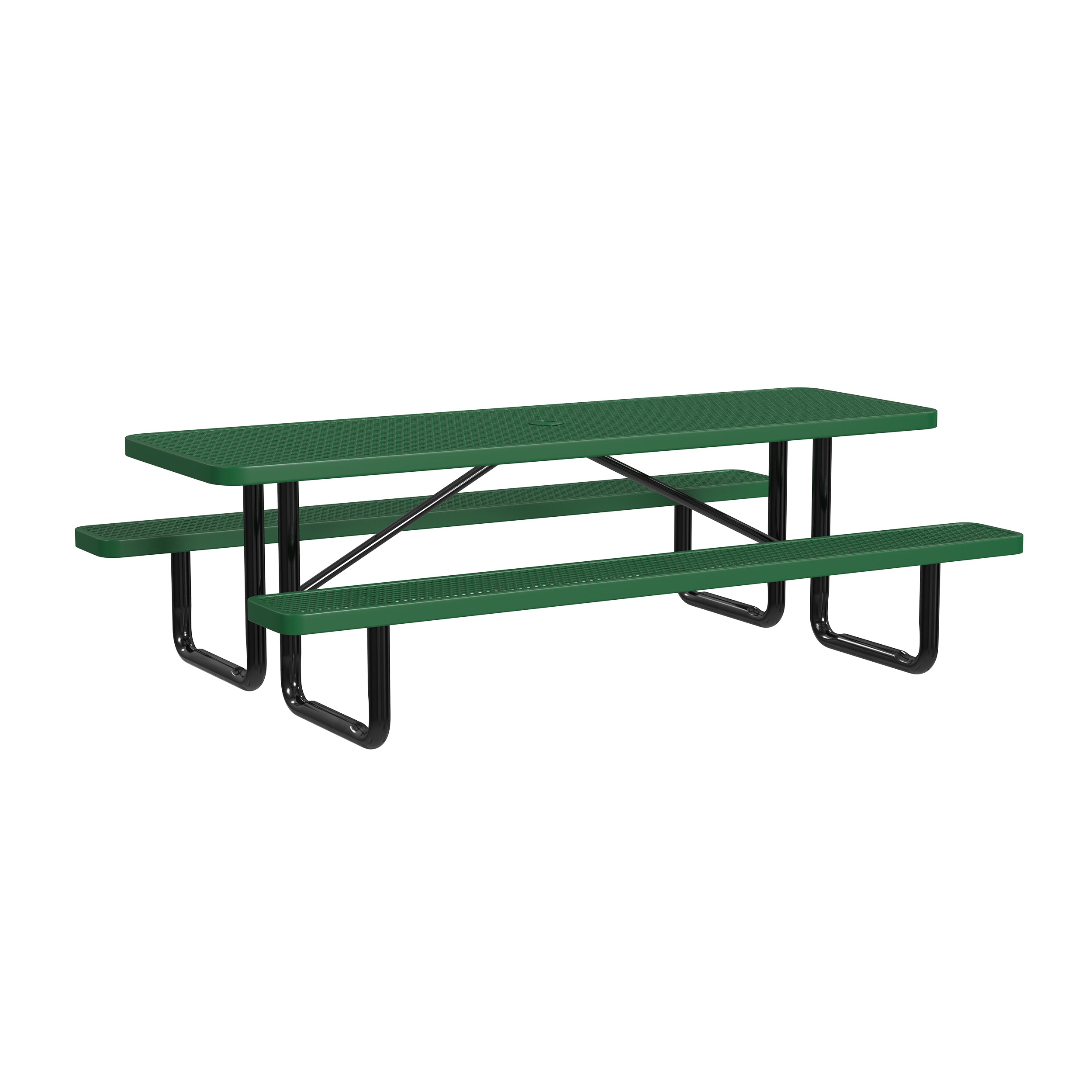 Quick Ship T8XPP 8 Foot Expanded Metal Picnic Table – LeisureCraft®