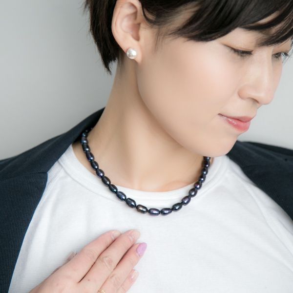 新価格】バロックパールネックレス（ホワイト／グレー） / オシャレを