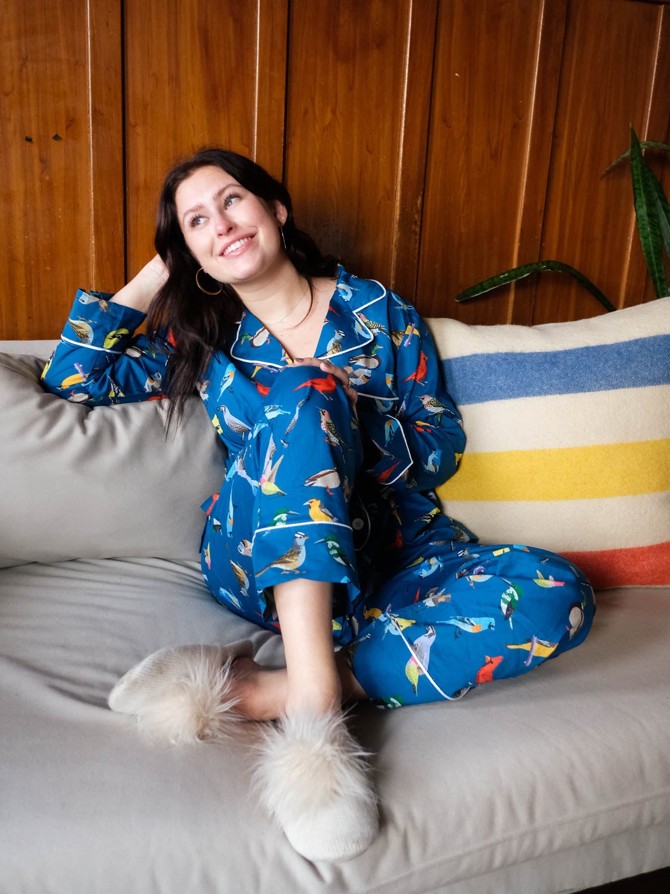 JOSEPHINE pajama set Navy Birds – Lesley Evers