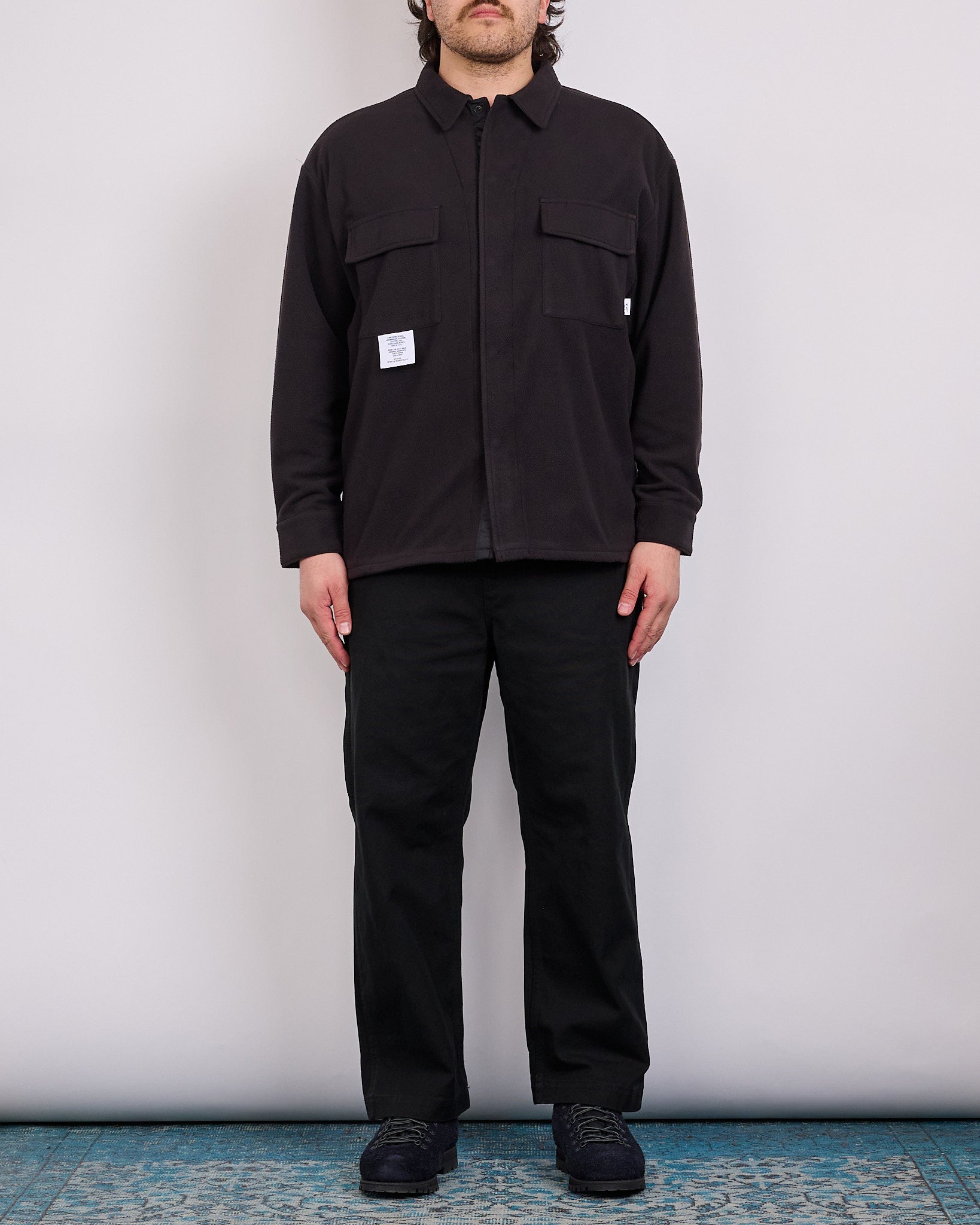 WTAPS OBJ Fleece Button Shirt Black – LESS 17