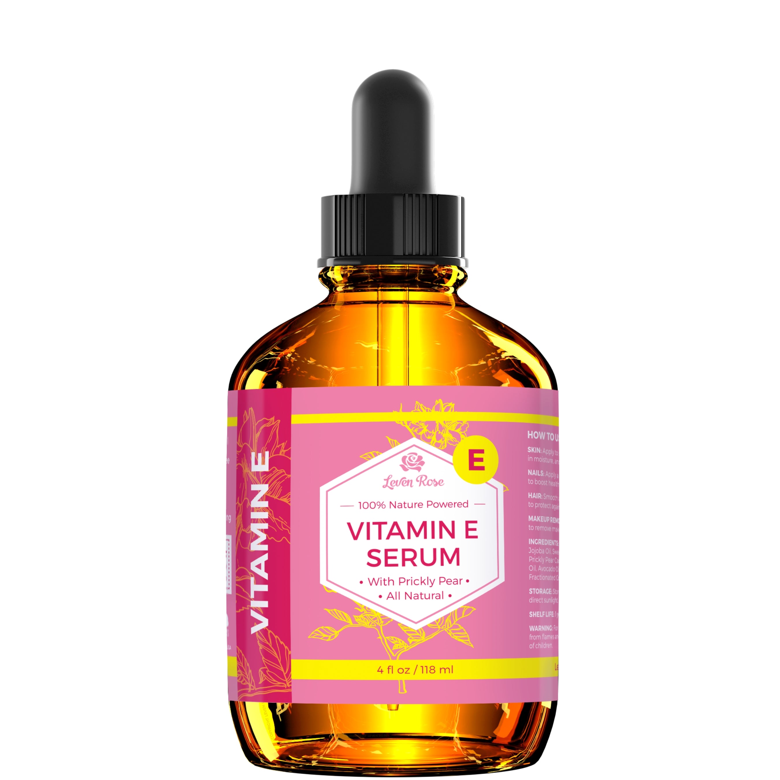 Organic Vitamin E Serum by Leven Rose - 4 oz