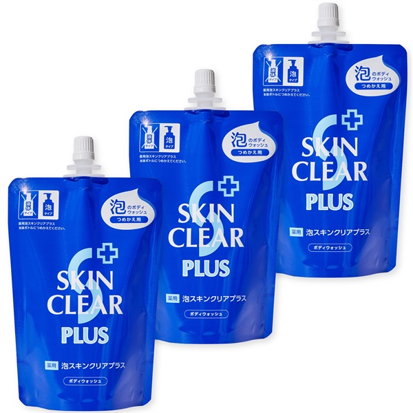 薬用泡スキンクリアプラス つめかえ3本セット｜関西酵素オンラインショップ