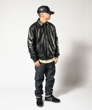 LFYT MONOGRAM LF LOGO LAMB LEATHER JACKET LA221015 BLACK