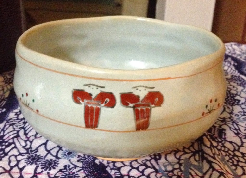 24-1237 赤膚焼 大塩正人作 奈良絵香炉 24-1237 赤膚焼 大塩正人作