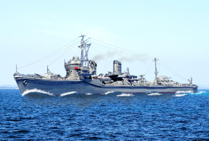 日本海軍吹雪型駆逐艦「綾波」（昭和十八年11月14日 第三次