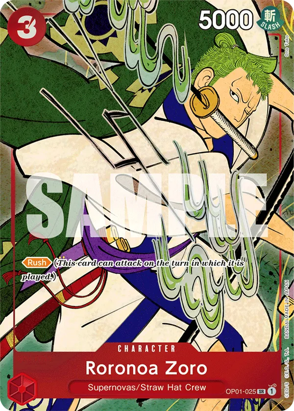 Roronoa Zoro (OP01-025) • English Version 1st Anniversary Set