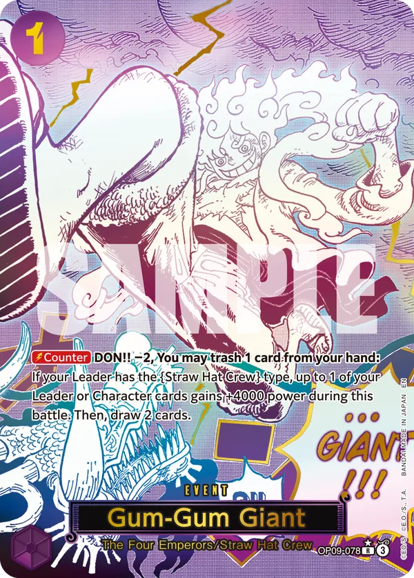 Gum-Gum Giant (OP09-078) • One Piece Card The Best Vol.2