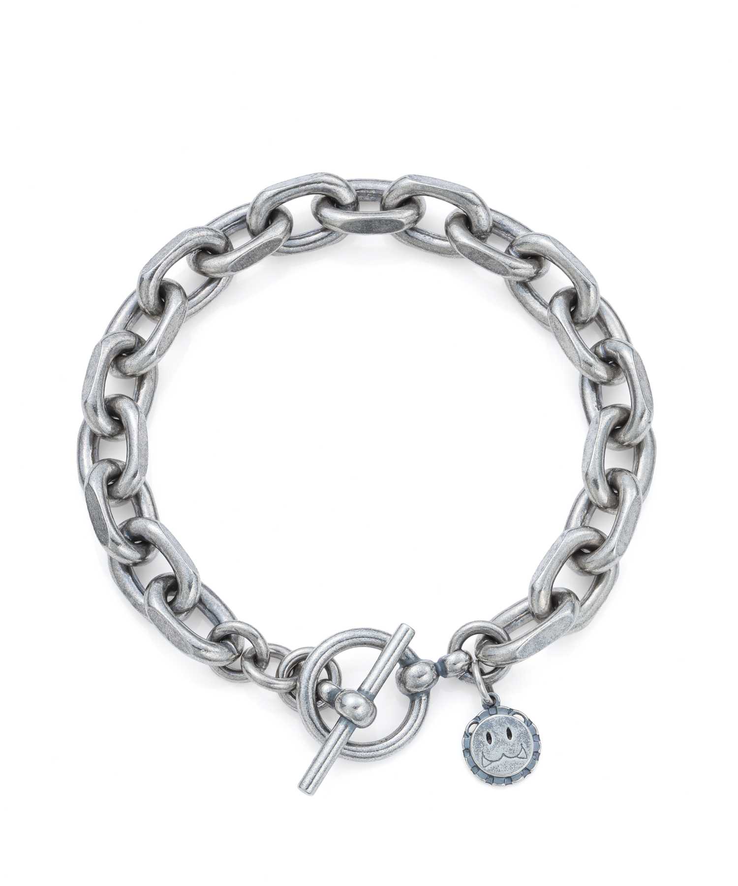 LEO”サイドカットファットチェーンブレスレット（マンテル/いぶし