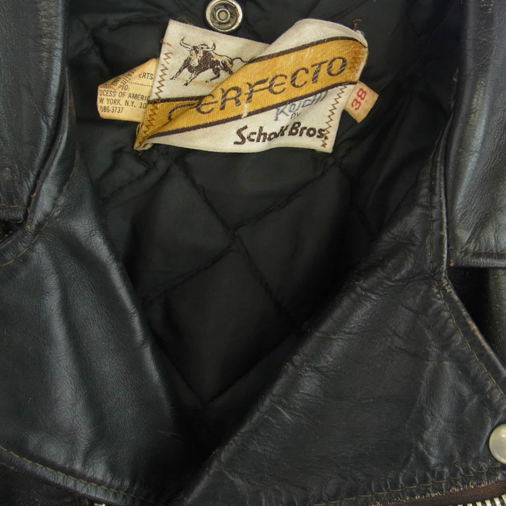 schott ショット 70s 牛タグ前期 ダブルライダース レザー ジャケット
