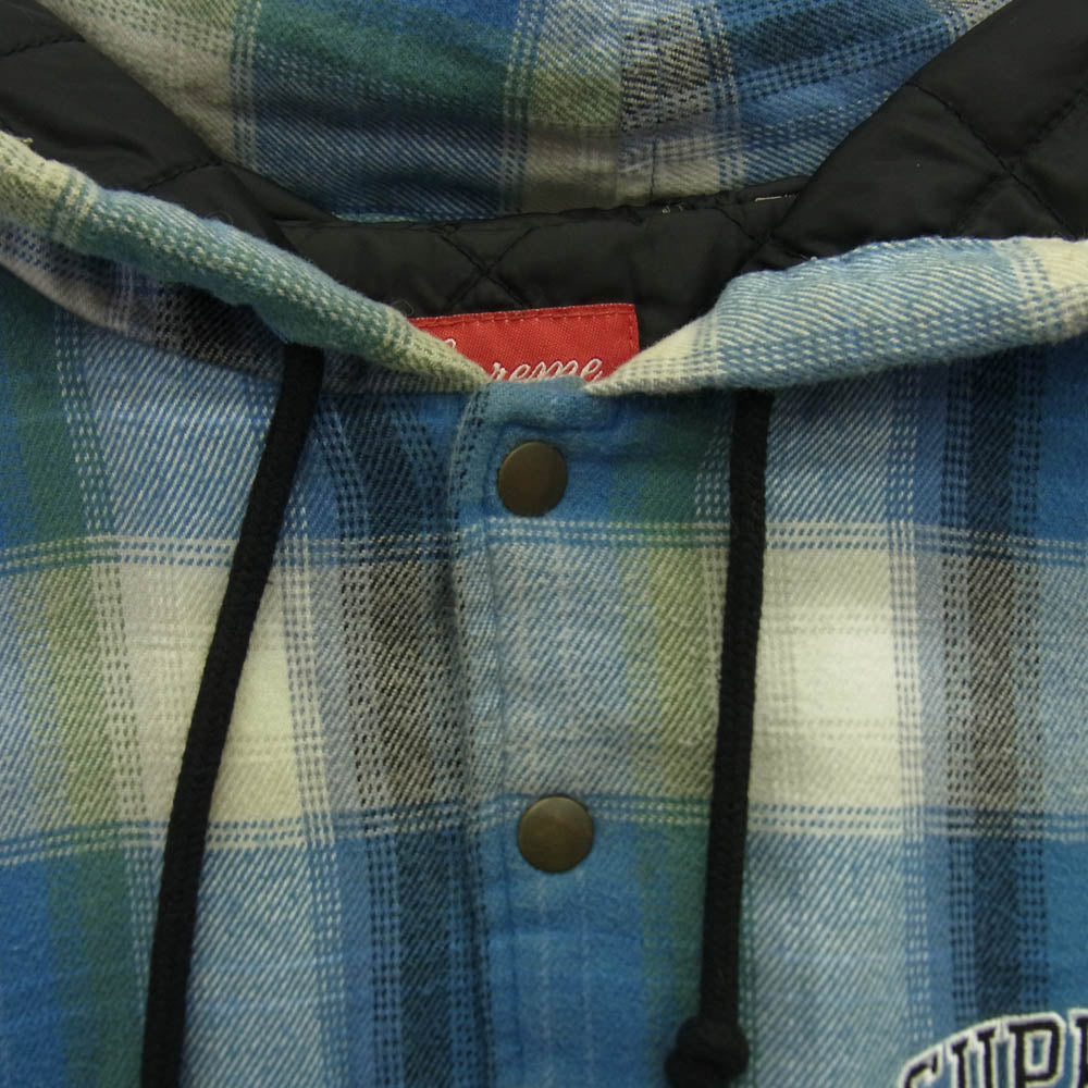 Supreme シュプリーム 19AW Quilted Hooded Plaid Shirt キルテッド