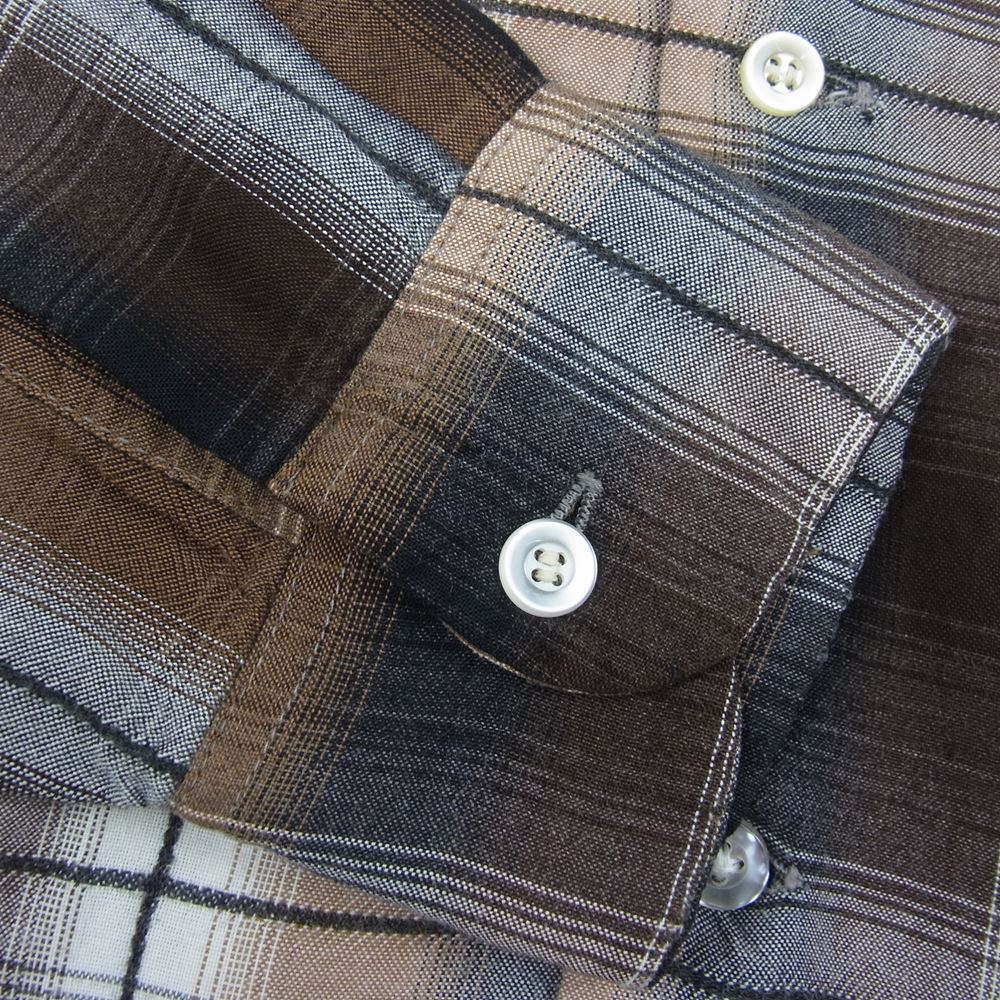 タウンクラフト 船タグ 60s シャドーチェック レーヨンシャツ ブラウン