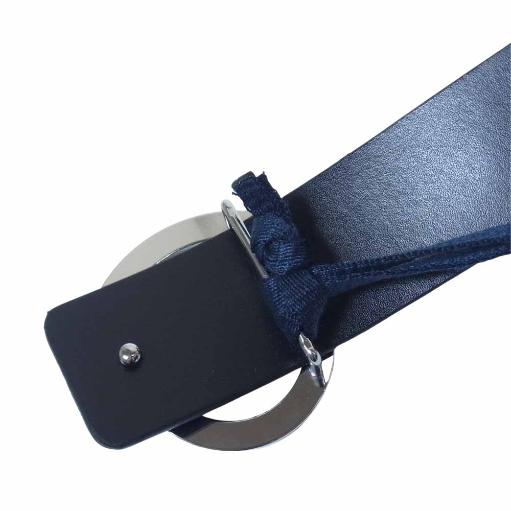 MONCLER モンクレール ロゴ バックル レザー ベルト ブラック系 44