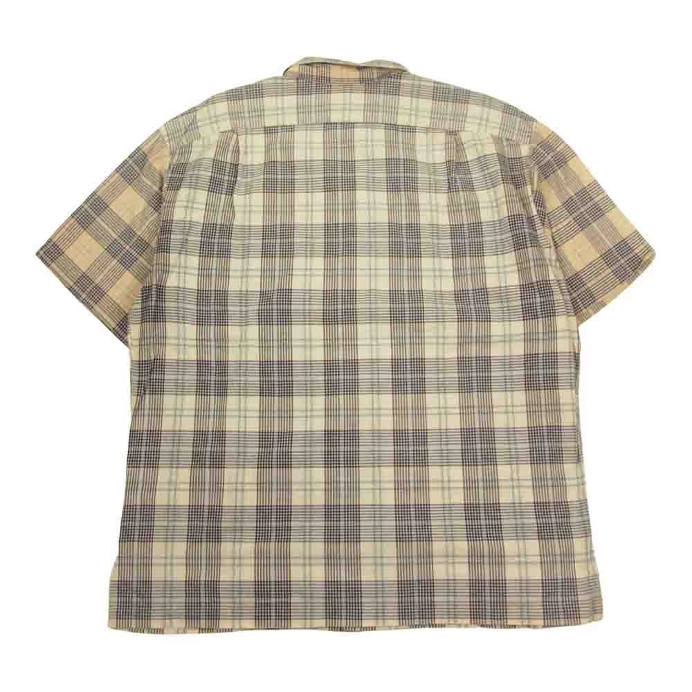 RRL ダブルアールエル 90s 三ツ星タグ チェック 半袖 シャツ ブルー系