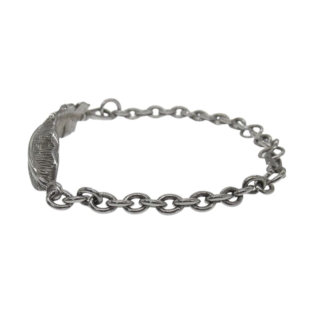 SAAD サード 白焼き フェザー チェーン ブレスレット シルバー系【中古