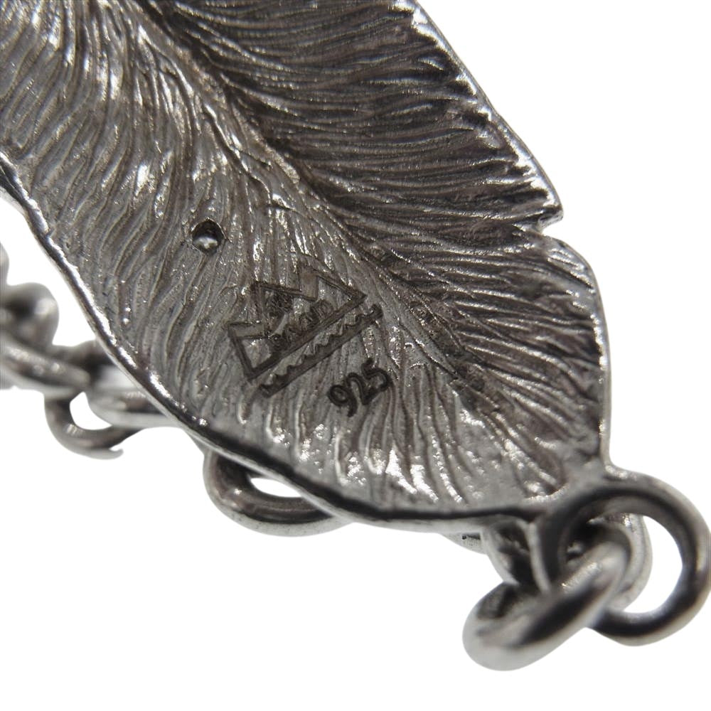 SAAD サード 白焼き フェザー チェーン ブレスレット シルバー系【中古