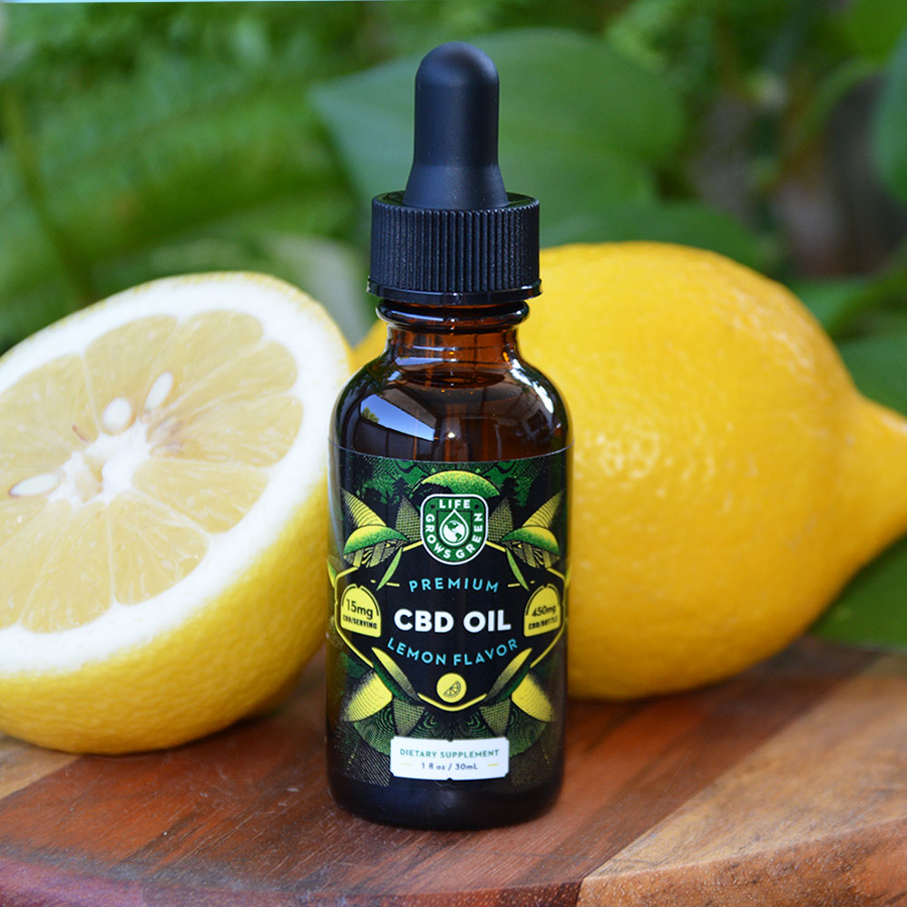 Premium CBD Oil/Tincture (1 oz.) - Lemon | Life Grows Green - Life