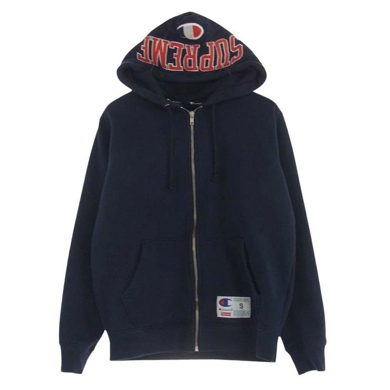 シュプリーム 17AW CHAMPION Arc Logo Zip Up Hooded Sweat Shirt