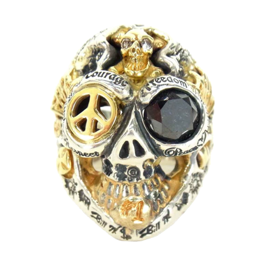 ビルウォールレザー 18Kスカル ダイヤ アルティメット マスタースカル