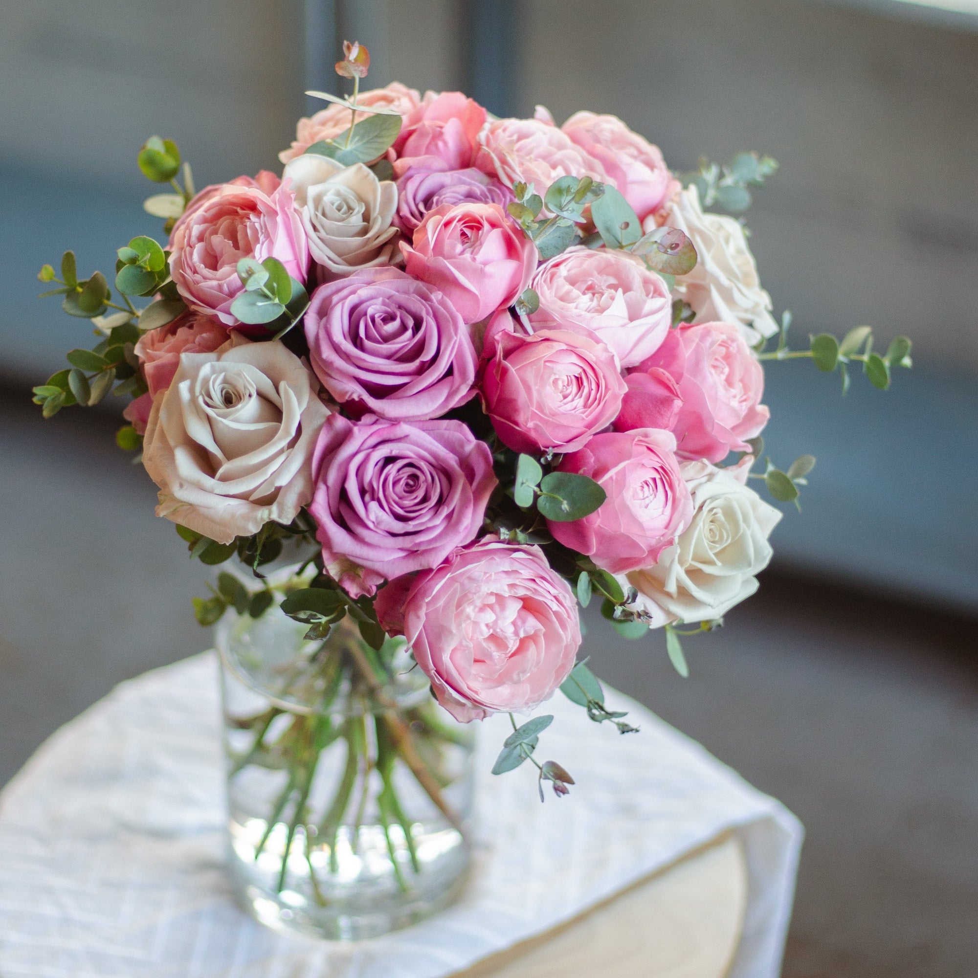 Farm-fresh” ピンクグラデーションのバラの花束 from 宮崎 – LIFFT