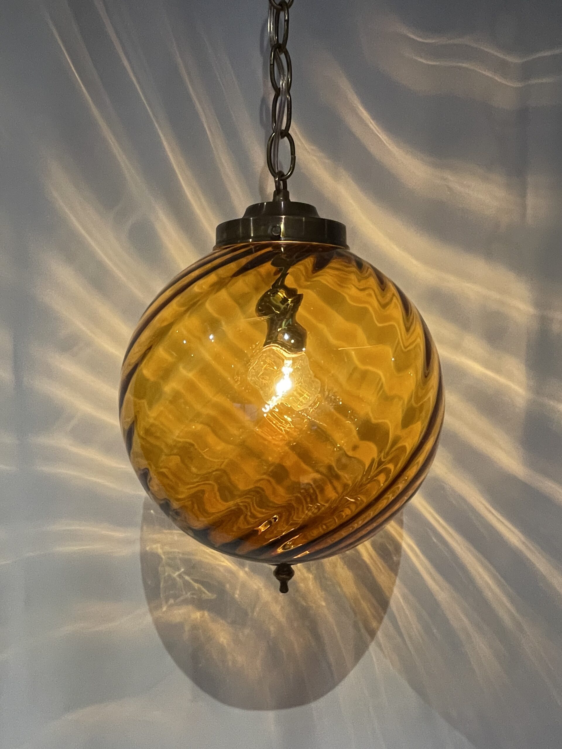 Amber glass shade lamp 1灯 / アンバーガラスシェードランプ 1灯