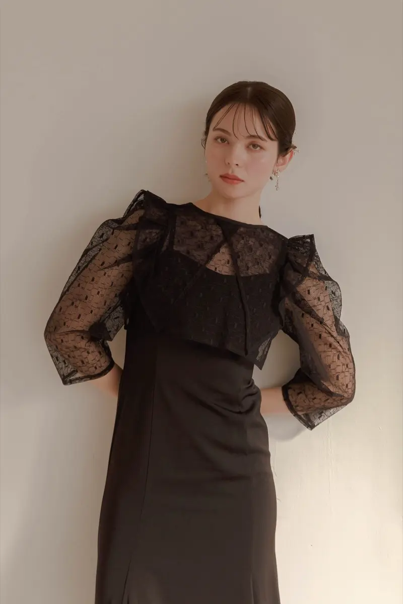 ブラックの2wayフリルボレロ付きドレス | Dorry doll | M | 結婚式