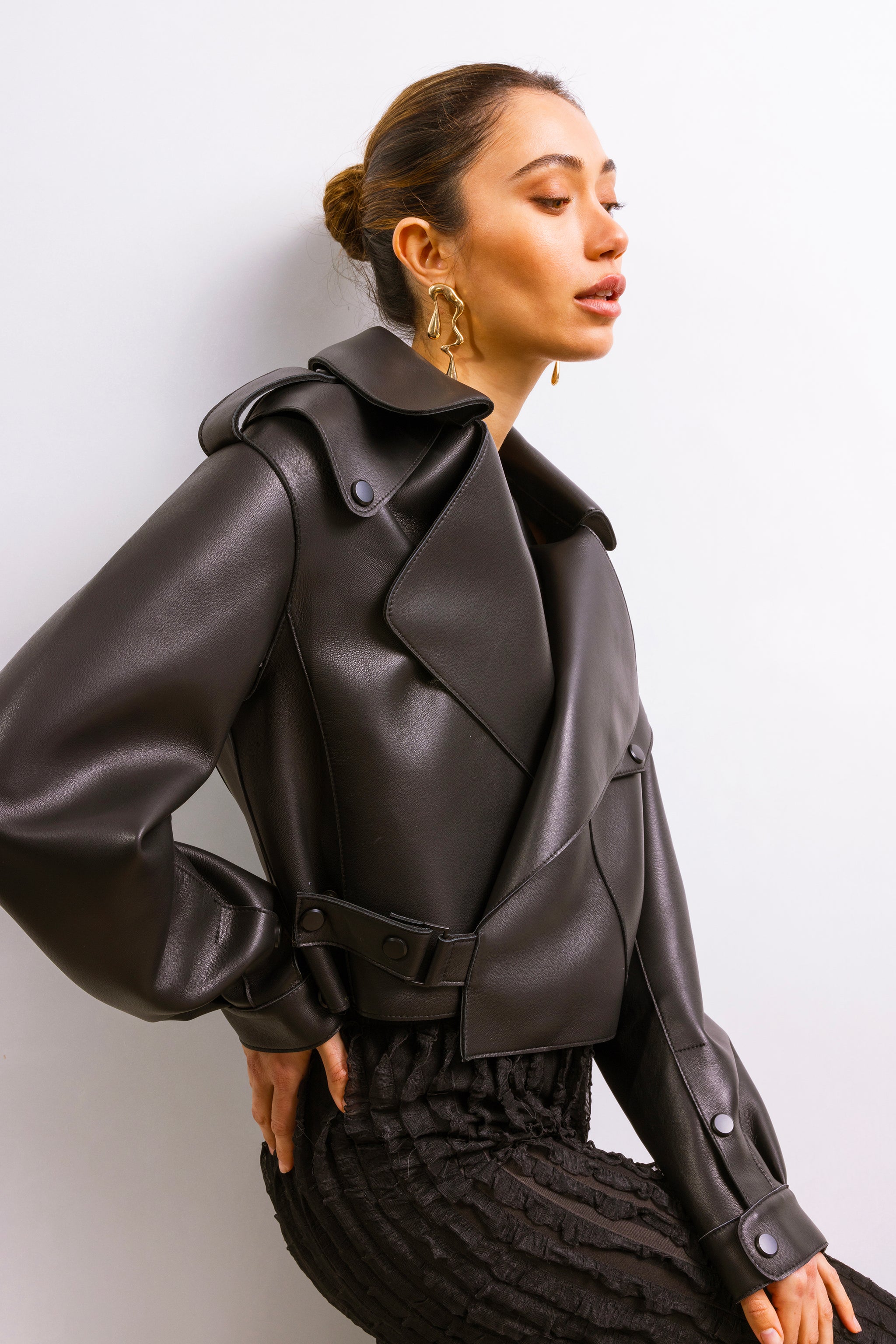 First Love Leather Jacket in Black - Lisa Maree