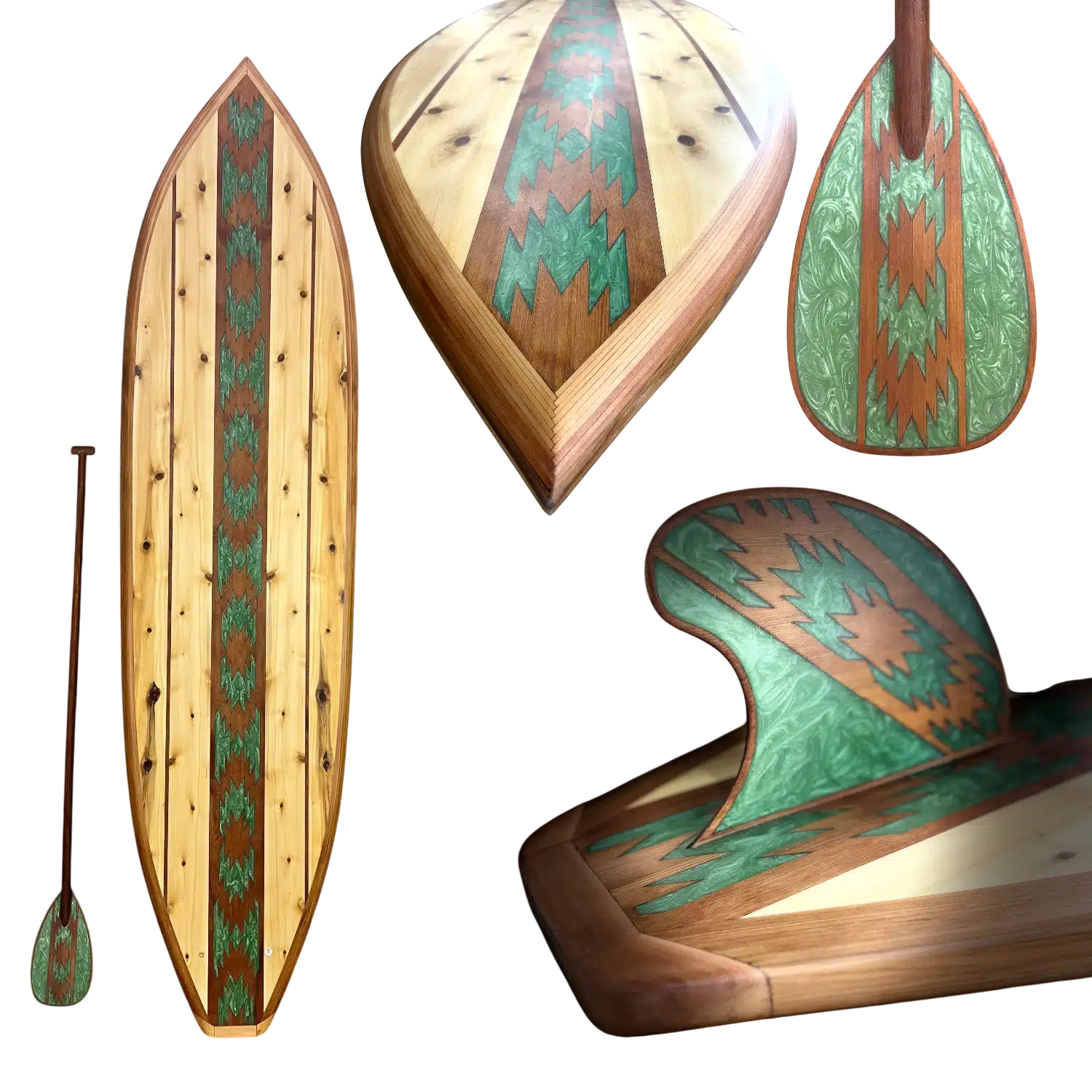 African Sunset Fish - Wood Surfboard » Little Bay Boards