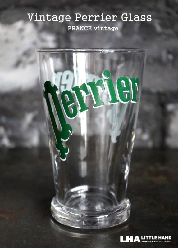 FRANCE vintage PERRIER Glass フランスヴィンテージ ペリエ グラス
