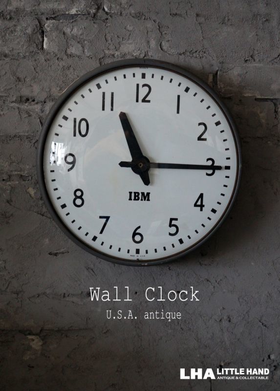 U.S.A. antique IBM wall clock アメリカアンティーク 掛け時計