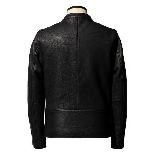 LIUGOO PLUS 本革 シングルライダースジャケット メンズ リューグー