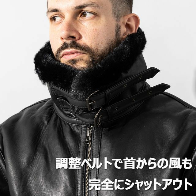 Liugoo Leathers 本革 B-3フライトジャケット メンズ リューグー