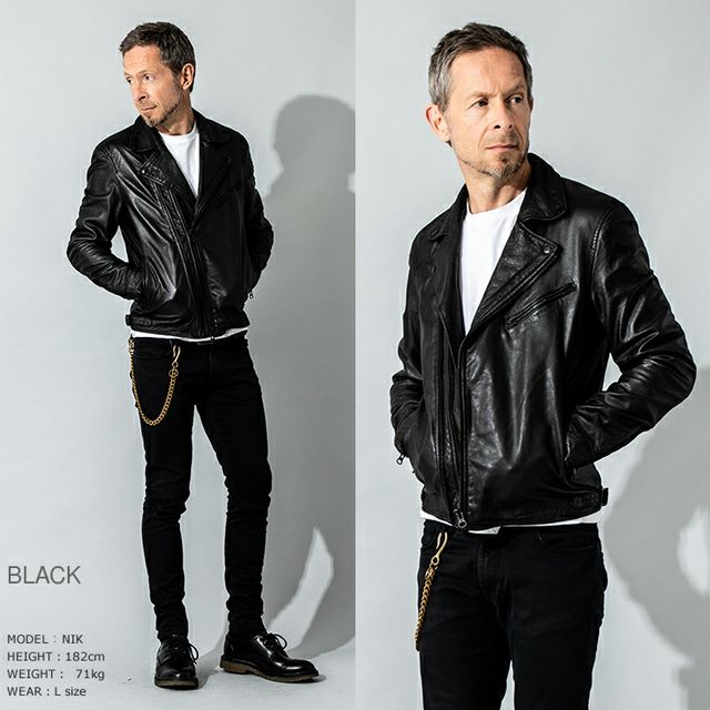 JUVENTUS 本革 手染めダブルライダースジャケット メンズ ユベントス