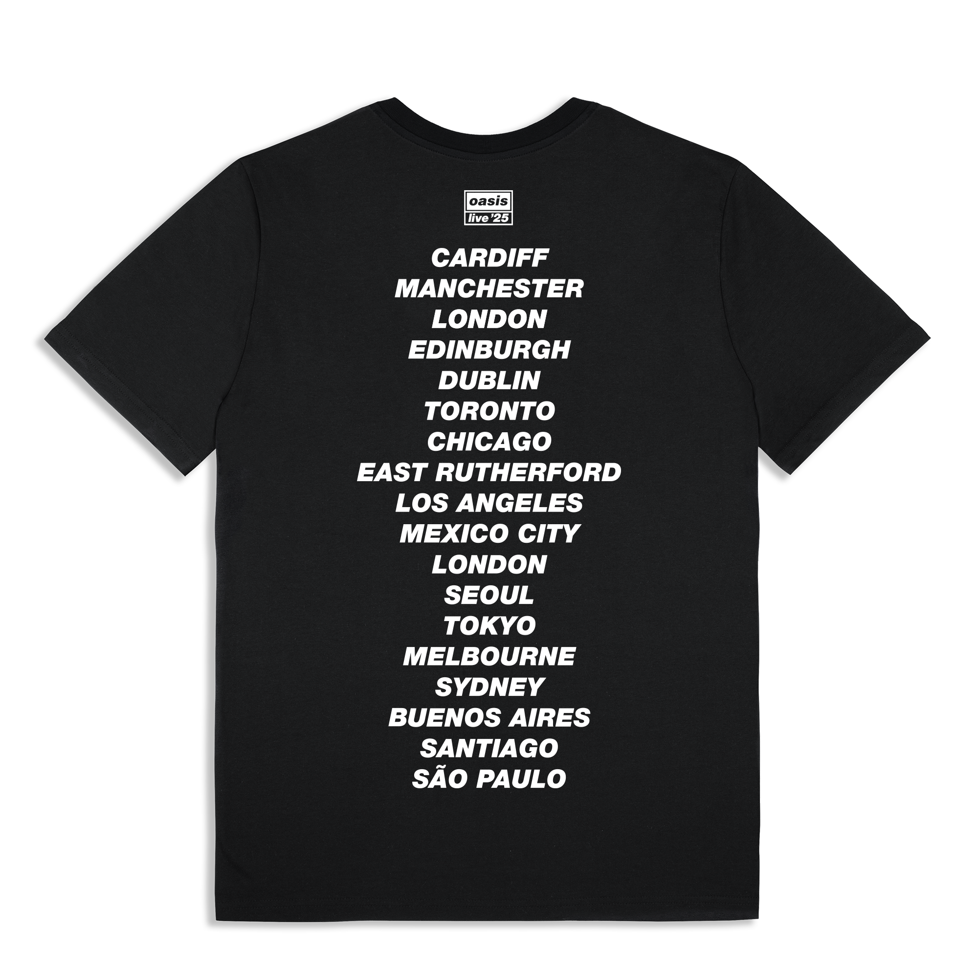 Live '25 Cut Out Photo Tour T-Shirt Black – Oasis Live '25