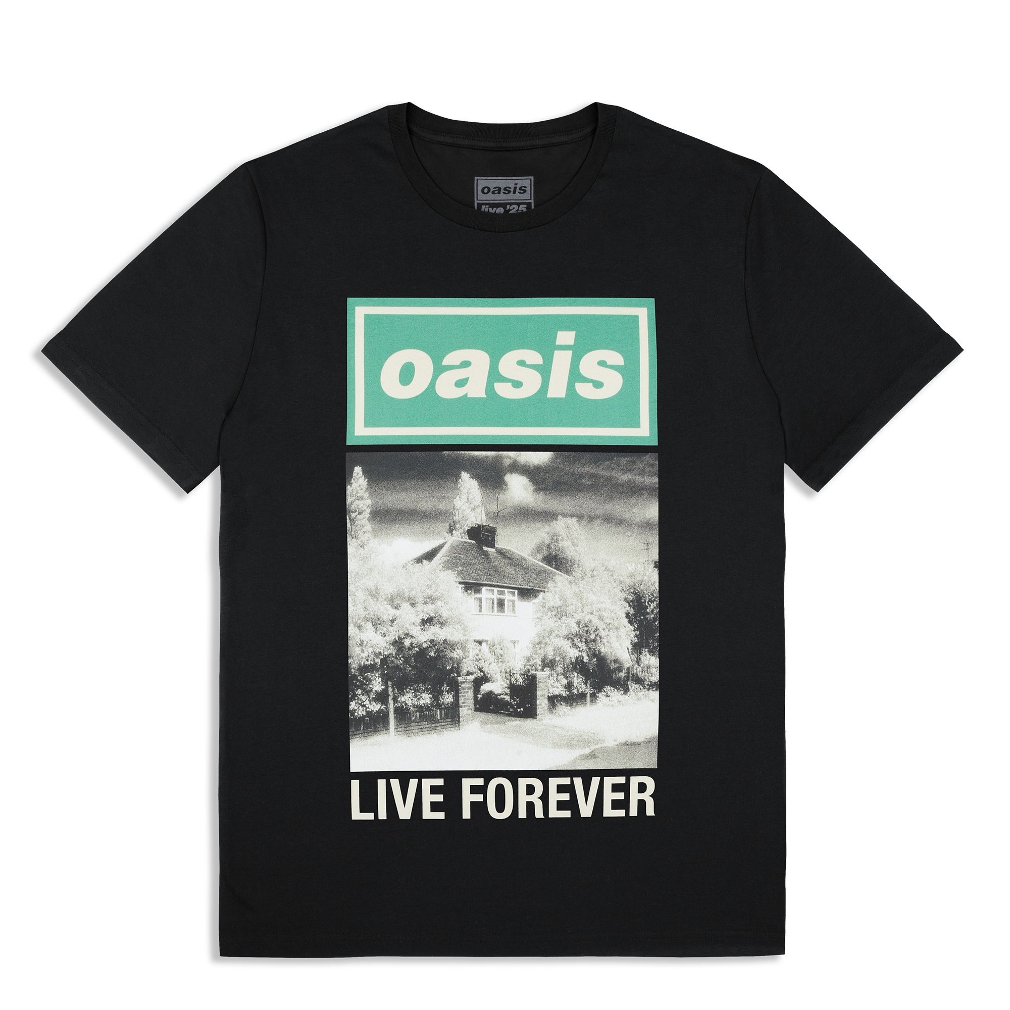 Live '25 Live Forever Cover T-Shirt Black – Oasis Live '25
