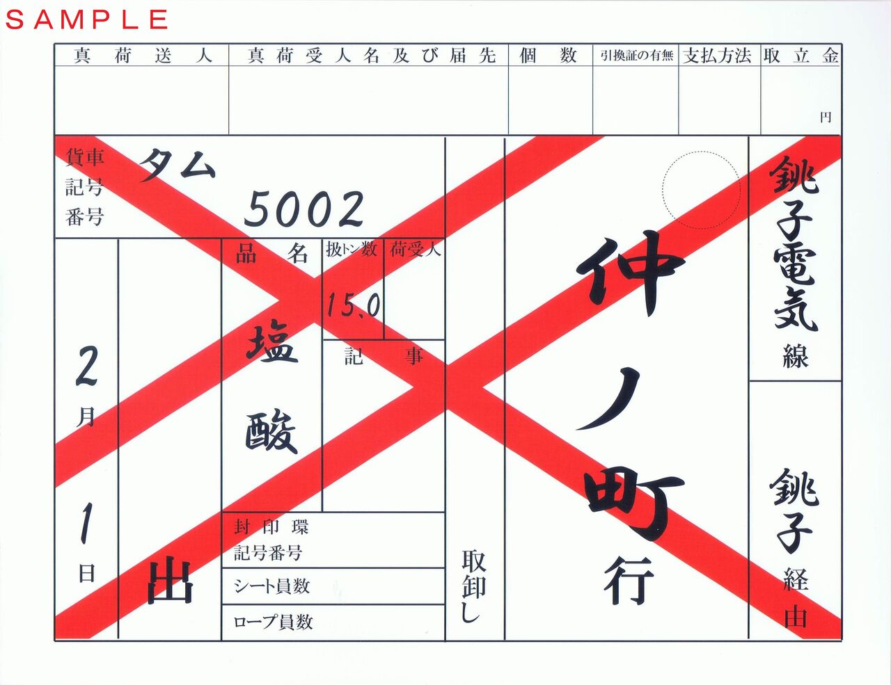 銚子電気鉄道 鉄道貨物輸送 : 13番まどぐち