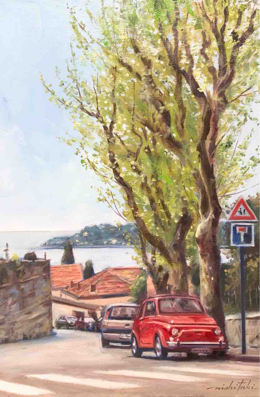 フィアットのある風景 完成 : 西滝直人 アトリエ日記