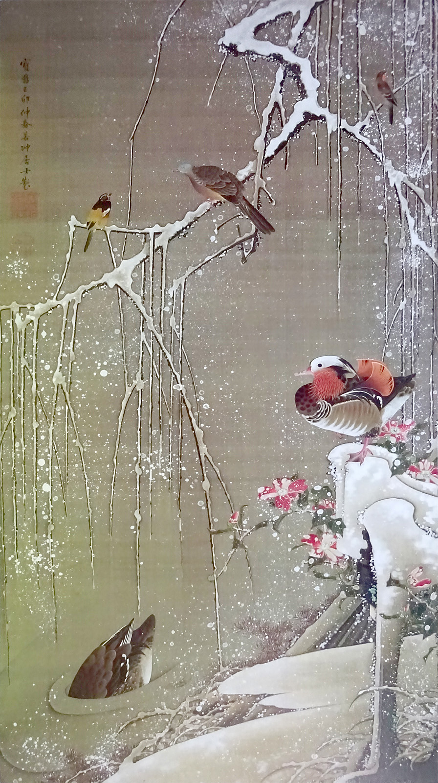 若冲 vs 省亭｜ 雪中鴛鴦図と雪中鴛鴦之図 : クラシック音楽とアート