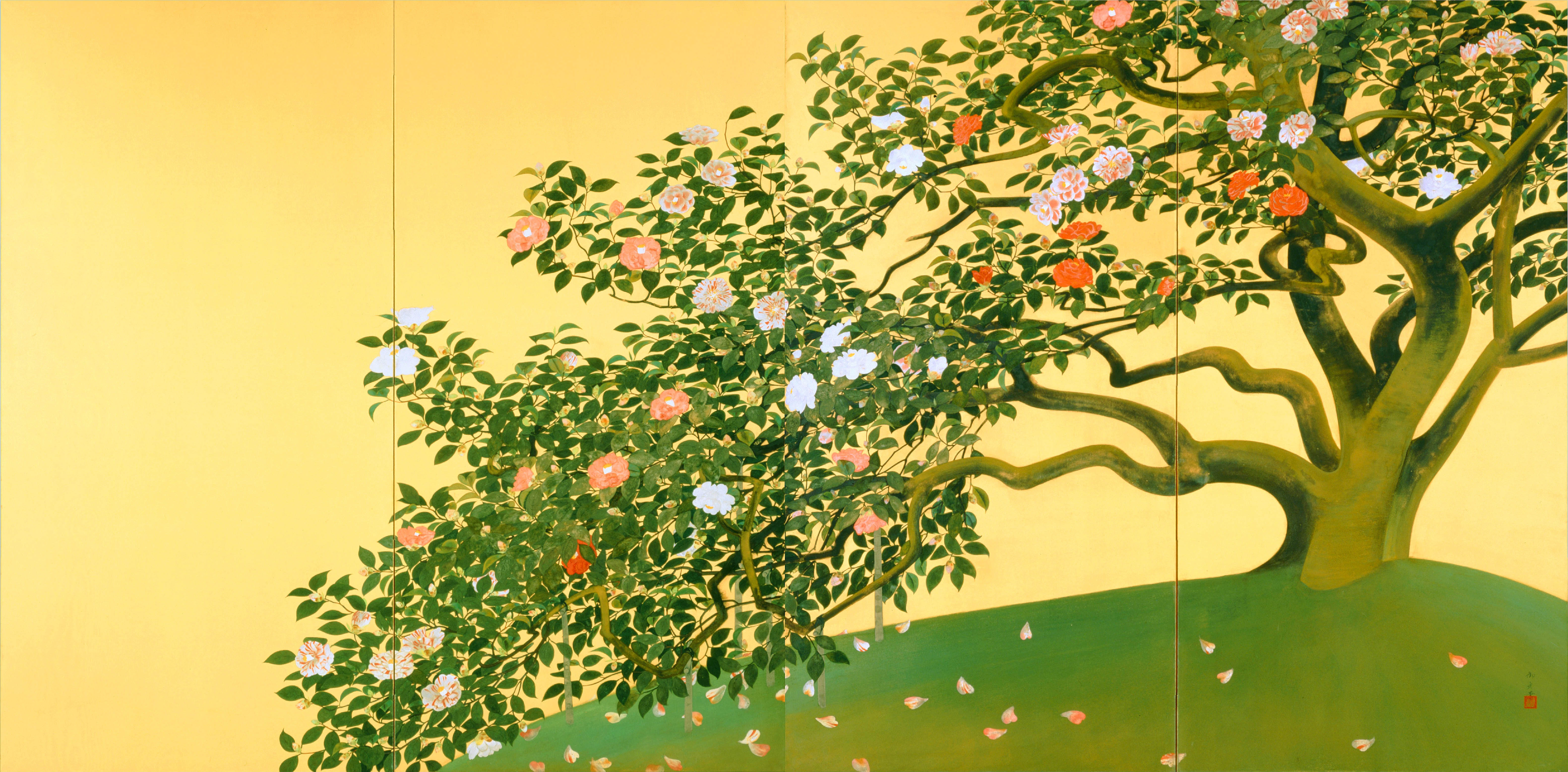 速水御舟 翠苔緑芝と名樹散椿 － 琳派の系譜｜速水御舟の全貌＠山種