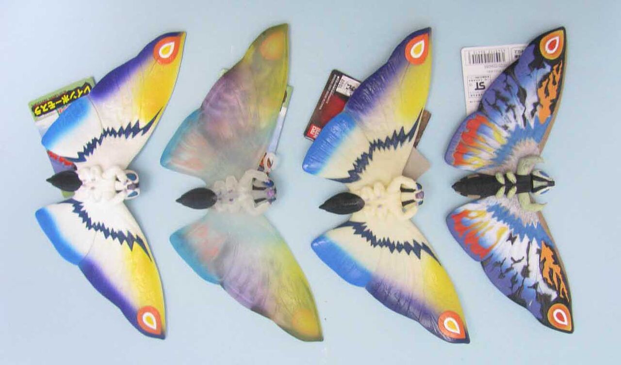 BANDAI 東宝新作ソフビ検証 レインボーモスラ ＆ キングギドラ : 怪獣