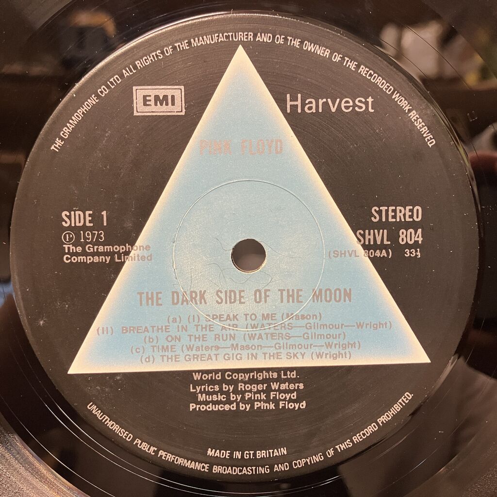 □詳細□ PINK FLOYD / DARK SIDE OF THE MOON (SHVL804) 8/3(土