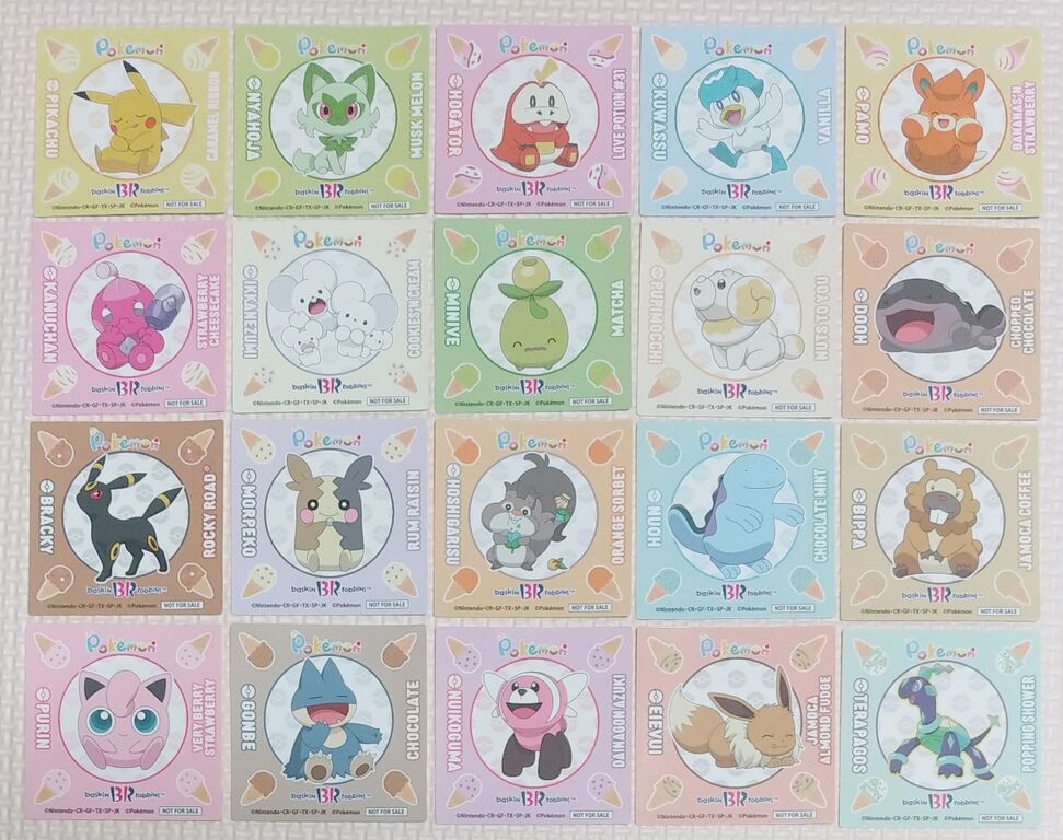 サーティワン ポケモン ステッカー シール 2024年 31ポケ夏