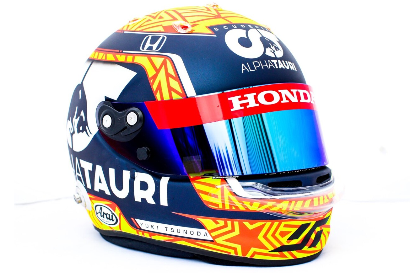 角田裕毅、スパ仕様のヘルメット : F1通信jp