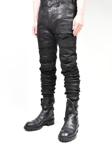 JULIUS[ユリウス] / GORDINI COATING DENIM CRUSH SKINNY PANTS
