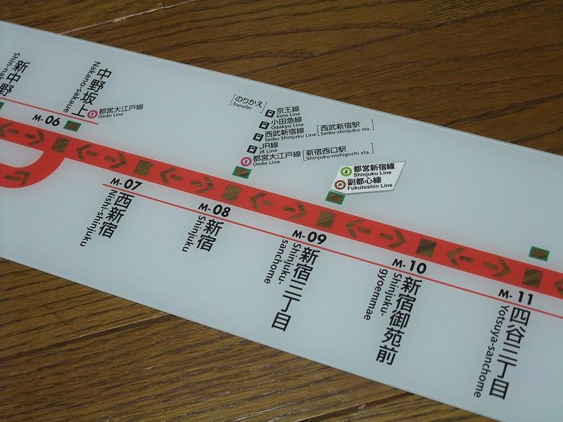 東京メトロ02系 マップ式車内表示器の路線図パネル : always ─永遠を