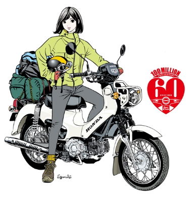 スーパーカブ60周年記念『江口寿史氏デザイン』Tシャツ : 自称坂