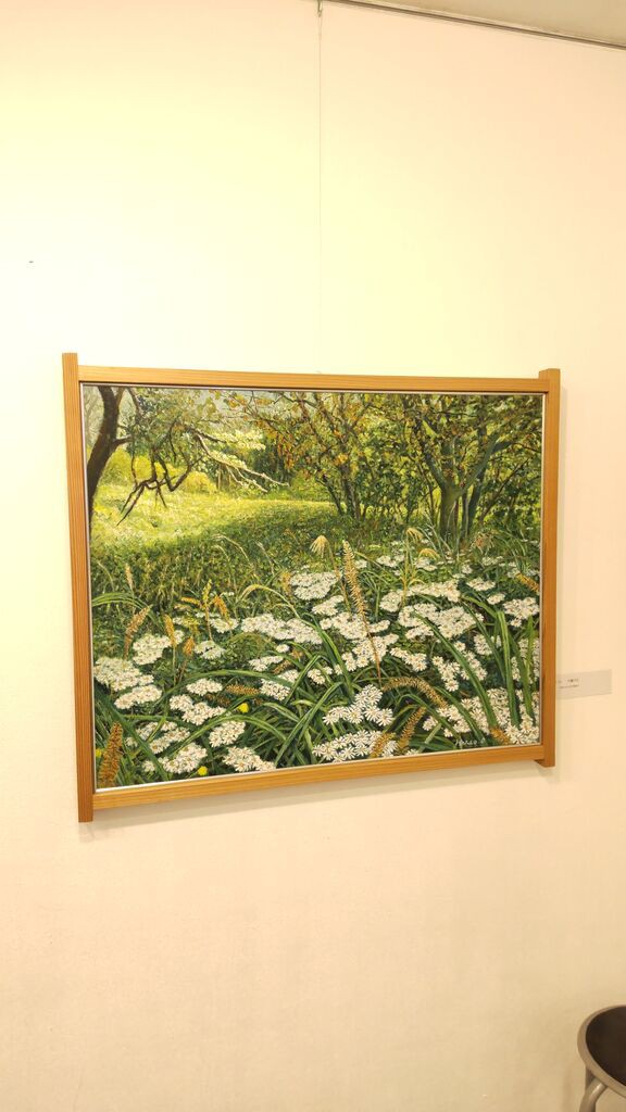 八木伸子、【花のある室内】、希少な額装用画集より、厳選、新品額装