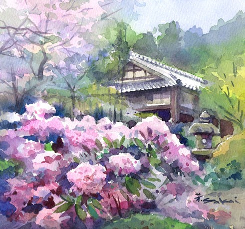 京都 大原の水彩画 : カクロクさんの水彩画2